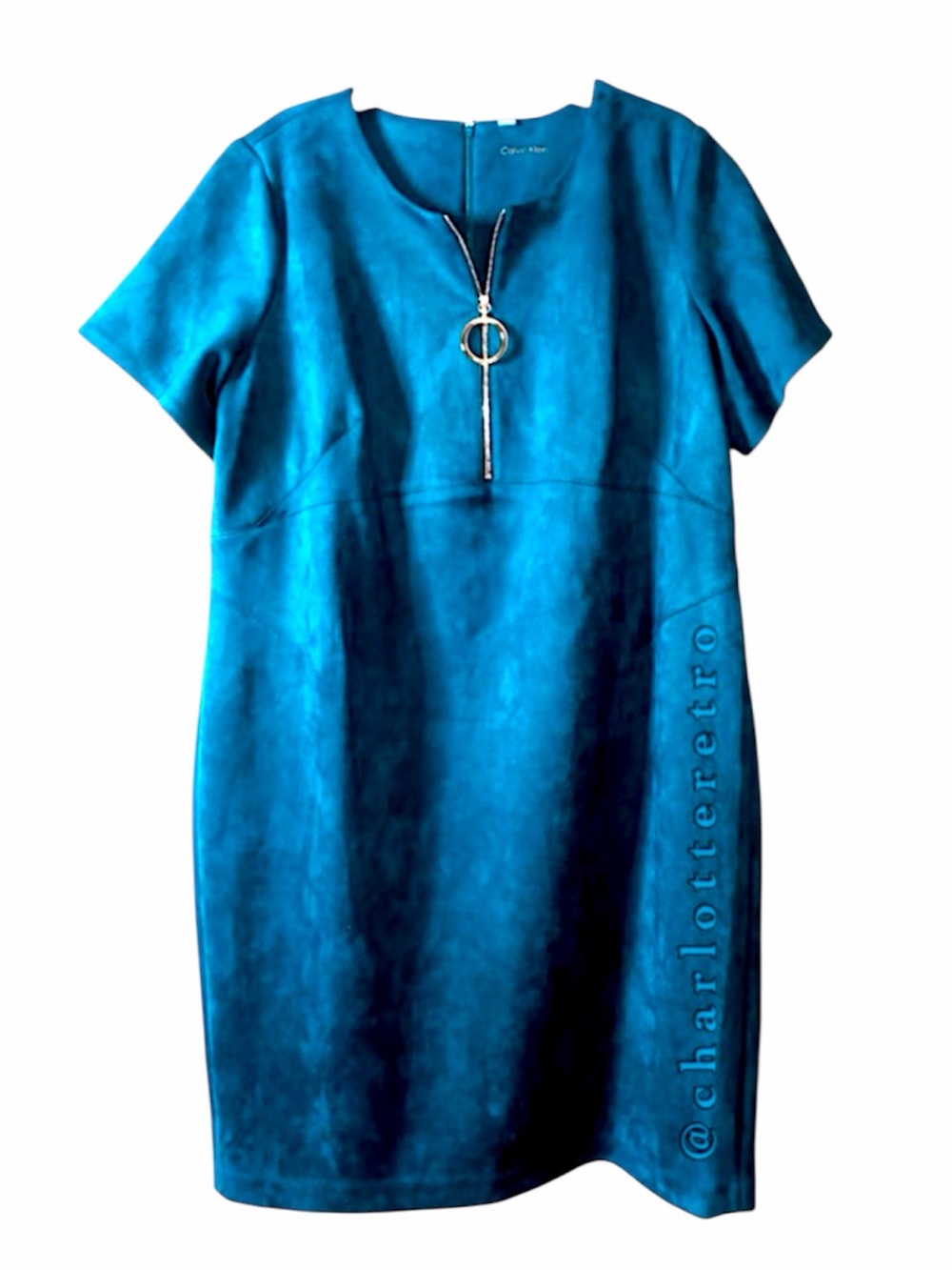 Calvin Klein • Faux Suede Shift Dress